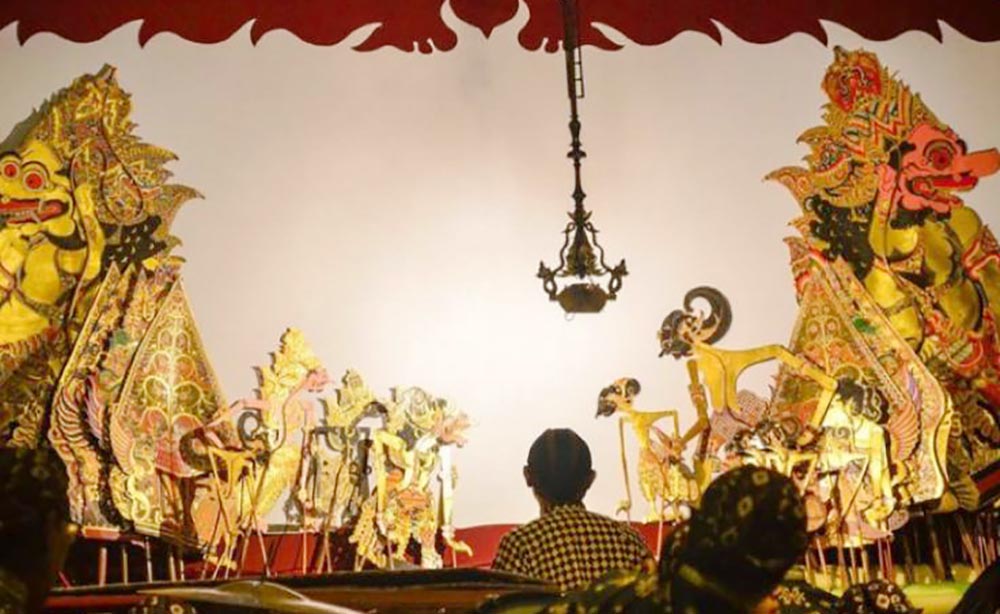 Pertunjukan Budaya Indonesia Sebuah Wayang Kulit
